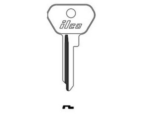 KABA ILCO CORP  NE9-SI ST A08               Vehicle Key Blank, Brass, Nickel Plated, 8 Price Group, For Volvo, Audi