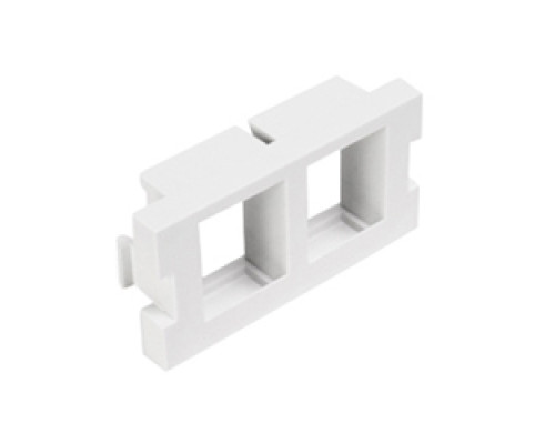 LEVITON  41291-2QW               MOS Insert, 2-Port QuickPort Adapter, 1 U, White