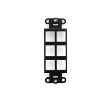 LEVITON  41646-E               Decora Insert, 6 Port, Black