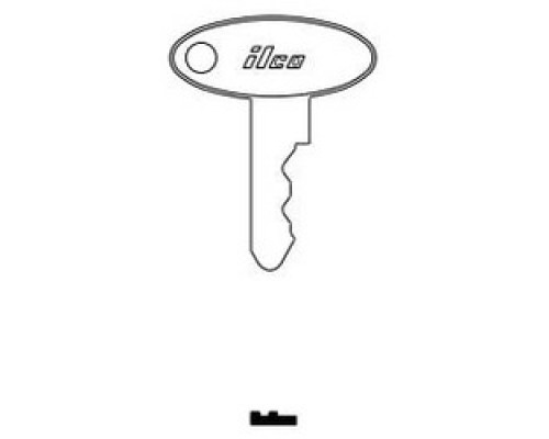 KABA ILCO CORP  1570 NP A08  AA01520052              Vehicle Key Blank, Brass, Nickel Plated, 8 Price Group, For Ford Tractor