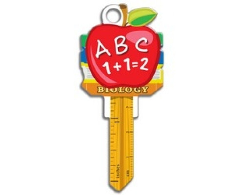 LUCKY LINE PRODUCTS INC  B131S               House Key, Schlage, Teacher, Brass, Enamel Coating, 1 each per Card