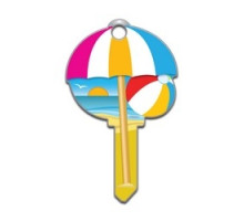 LUCKY LINE PRODUCTS INC  B113S               House Key, Schlage, Beach, Brass, Enamel Coating, 1 each per Card