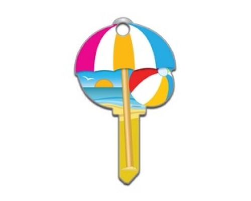 LUCKY LINE PRODUCTS INC  B113S               House Key, Schlage, Beach, Brass, Enamel Coating, 1 each per Card