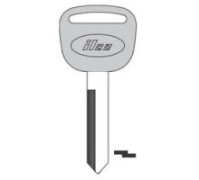 KABA ILCO CORP  1630-P NP A14  AA00019320              Vehicle Key Blank, Plastic Head, Natural Brass, 14 Price Group, For Sterling Truck