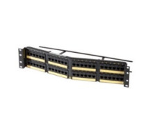 ORTRONICS  PHA6AU48  OR-PHA6AU48              Clarity Cat6a 48 port angled panel, 110/6port, T568A/B, 3.5 x 19, HD