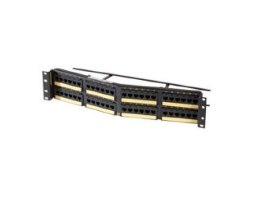 ORTRONICS  PHA6AU48  OR-PHA6AU48              Clarity Cat6a 48 port angled panel, 110/6port, T568A/B, 3.5 x 19, HD