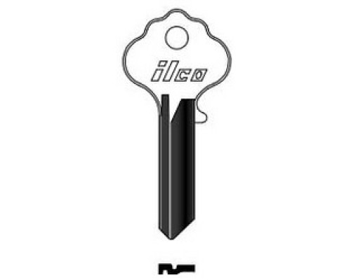 KABA ILCO CORP  X1054K NP A02  IN3              Cylinder Lock Key Blank, Brass, Nickel Plated, 2 Price Group, For Ilco