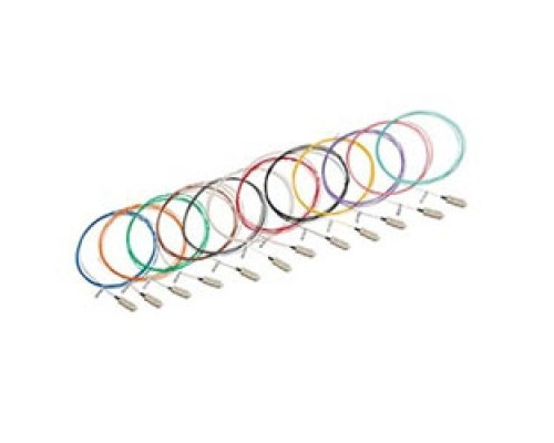 LEVITON  5LPLC-KIT               12-Fiber Individual Color-Coded 50/125 LC LOMM Pigtail Kit, 3 Meters Each, Includes One of Each Color: Blue, Orange, Green, Brown, Slate, White, Red, Black, Yellow, Purple, Rose, Aqua