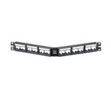PANDUIT  CPPLA24WBLY               Mini-Com Angled Patch Panel 24 port 1 RU BL