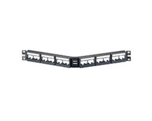 PANDUIT  CPPLA24WBLY               Mini-Com Angled Patch Panel 24 port 1 RU BL