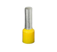 THOMAS & BETTS  F4002               Polypropylene-Insulated Old DIN Ferrule, Total Length 0.571 in/14.5mm, Pin Length 0.315 in/8mm, Pin Diameter 0.059 in/1.5mm, Base Diameter 0.118 in/3.0mm, Wire Range #18-17 AWG/1.00mm2, Yellow, Copper, Ti