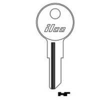 KABA ILCO CORP  1043C NP A12  AA28302042              Cylinder Lock Key Blank, Brass, Nickel Plated, 12 Price Group, For Illinois