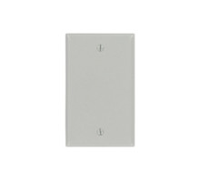 LEVITON  87014               1-gang No Device Blank Wallplate, Standard Size, Thermoset, Box Mount, Gray