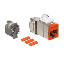 LEVITON  6ASJK-RO6               Mod Jack, Atlas-X1, Category 6A Shielded Connector, Orange
