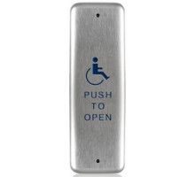 BEA INC  10PBJ1               Push Plate, Jamb, Push to Open, Handicap Logo, 1.5