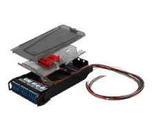 SIEMON COMPANY  LVS12-LSUARAB1A               Fiber, Splice Cassette, LightVerse, 12 Fiber, LCUPC Shutter, OS2, Blue Adapter, 900um Buffered Riser, Black Housing, 1 Meter