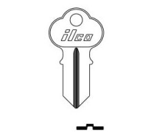 KABA ILCO CORP  1041G NP A02  AL3012700B              Cylinder Lock Key Blank, Double-Sided, Brass, Nickel Plated, 2 Price Group, For Chicago