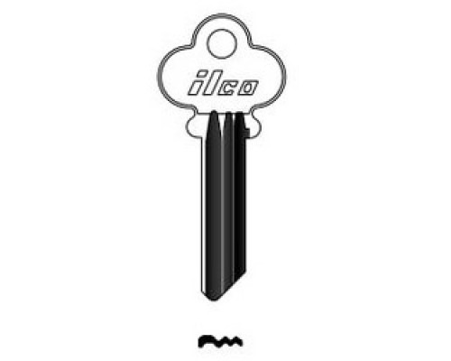 KABA ILCO CORP  1047CL NP A13  AA47136002              Cylinder Lock Key Blank, Brass, Nickel Plated, 13 Price Group, For Sager