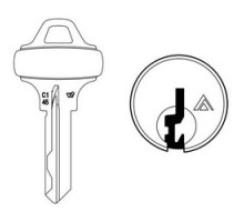 SCHLAGE ALLEGION BRAND  35-009-C125        Door Lock Cylinder Key Blank, Classic, Conventional, Everest, Embossed, Standard, C125 Keyway, Nickel Silver