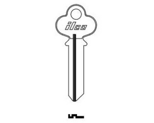 KABA ILCO CORP  1036S NP A13  AA00000722              Cylinder Lock Key Blank, Brass, Nickel Plated, 13 Price Group, For Belleville