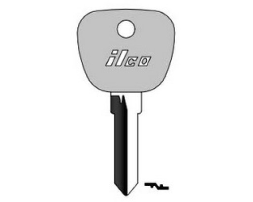 KABA ILCO CORP  BMW3-P NP A09  AJ00000004              Vehicle Key Blank, Plastic Head, Brass, Nickel Plated, 9 Price Group, For BMW