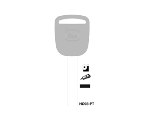 KABA ILCO CORP  HO03-PT NS  IAX00002933              Vehicle Key Blank, Transponder Key, Special Key Machine, Natural Nickel Silver, For Honda Automobile