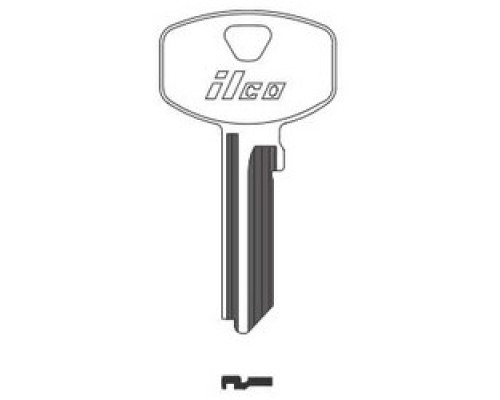 KABA ILCO CORP  999K2 NP A10  AL00000532              Cylinder Lock Key Blank, 6-Pin, Brass, Nickel Plated, 10 Price Group, For Yale