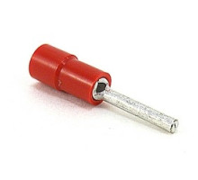 THOMAS & BETTS  TV18-12PT-L               Insulated Vinyl Pin Terminals For Wire Range 22-16, Red