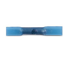 THOMAS & BETTS  2RBS14X               Heat Shrinkable Butt Splice, Length 1.50in, Width .26in, Max Insulation Diameter .200, Wire Range #16-#14 AWG, Color Blue, Copper, Tin Plated