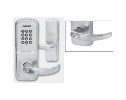 SCHLAGE ALLEGION BRAND  AD200-CY50LLL-SPA-605-L-RH 4B 13247 10025 134        Electronic Door Lock, Cylindrical Chassis, Right Hand, Sparta Lever, Bright Brass, Without Reader, 6-Pin Cylinder, For Office