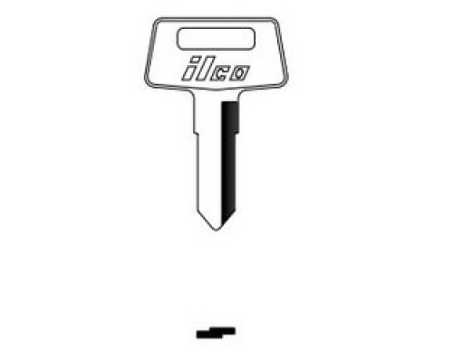 KABA ILCO CORP  X255 NP A07               Vehicle Key Blank, Brass, Nickel Plated, 7 Price Group, For Kawasaki