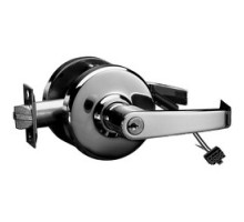 CORBIN RUSSWIN INC  CL33903-NZD-626-12AD-CL6               Electric Lockset, Non-Handed, Fail Safe, Newport, Die-Cast Zinc Lever, Brass Rose Trim, 12 Volt AC/DC, Satin Chrome Plated, With IC 6-Pin Less Core