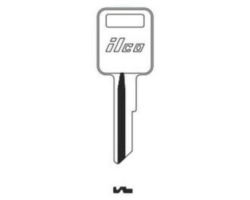 KABA ILCO CORP  1970AM NP A02  RA4              Vehicle Key Blank, Primary, Brass, Nickel Plated, 2 Price Group, For American Motors/Jeep/Renault