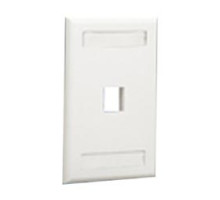 PANDUIT  NK1FIWY               NetKey Faceplate Label Pocket 1 Port Off White