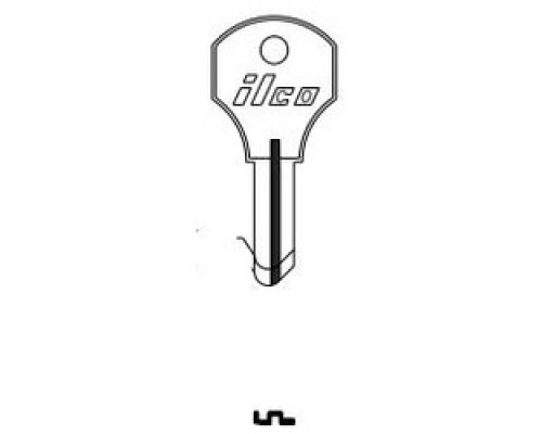 KABA ILCO CORP  S1000T NP A08  AA25036082              Cylinder Lock Key Blank, 5-Disc, Brass, Nickel Plated, 8 Price Group, For Corbin Cabinet Lock