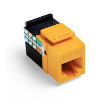 LEVITON  5G108-RY5               GigaMax 5e QuickPort Connector, UTP Category 5e, 110 Style Termination, Universal Wiring, Yellow