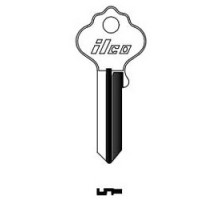 KABA ILCO CORP  X1054F NP A04  IN18              Cylinder Lock Key Blank, Brass, Nickel Plated, 4 Price Group, For Ilco