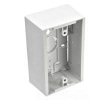 LEVITON  42777-1WA               Surface Mount Backbox, Single Gang, White, 1.89