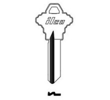 KABA ILCO CORP  1145A NP A02  AL4425300B              Cylinder Lock Key Blank, 6-Pin, Brass, Nickel Plated, 2 Price Group, For Schlage