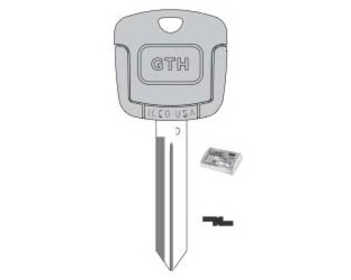 KABA ILCO CORP  EK3-H84 NP A62  AX00003590              Vehicle Key, D, Electronic, Cloning Tool, Brass, Nickel Plated, 62 Price Group, For Ford, Mazda