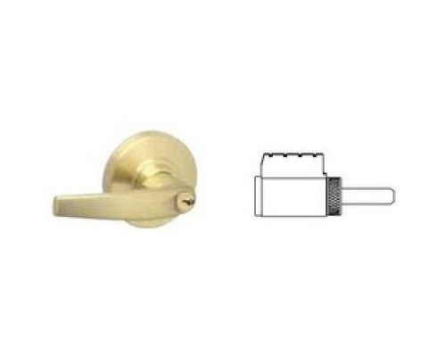 SCHLAGE ALLEGION BRAND  23-013-VTQP 606 0 BIT        Door Lock Cylinder, Conventional, 6-Pin, Standard, VTQP Keyway, 0 Bitted, Satin Brass, For D Series Lock Lever Handle