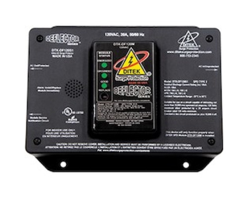 DITEK  DTK-DF120S1               120VAC, 20A Series Connected Surge Protector - with Dry Contacts and Audible Alarm