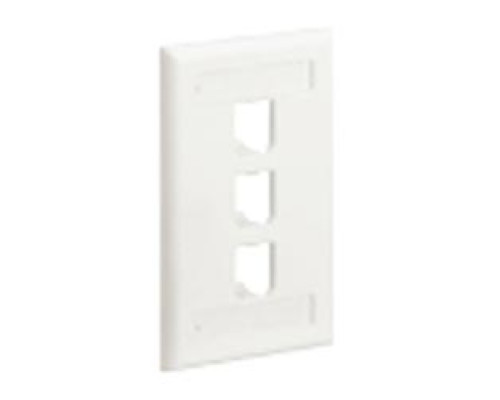PANDUIT  CFPL3WHY               Faceplate 3Pt SglGang Classic WH EA