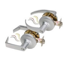 SECURITY DOOR CONTROLS  Z7252G5QIC7P-KA               Electrified Cylindrical Lockset, 7-Pin I-Core, Small Format, Keyed Alike, Galaxy Lever Trim, 12/24 Volt DC, 600/300 Milliampere, 9/16