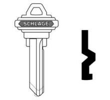 SCHLAGE ALLEGION BRAND  35-131-C        Door Lock Cylinder Key Blank, Classic, Conventional, Plain Bow, 6-Pin Cylinder, C Keyway, Nickel Silver