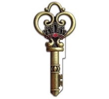 LUCKY LINE PRODUCTS INC  B146K               House Key, Kwikset, Skeleton, Brass, Enamel Coating, 1 each per Card