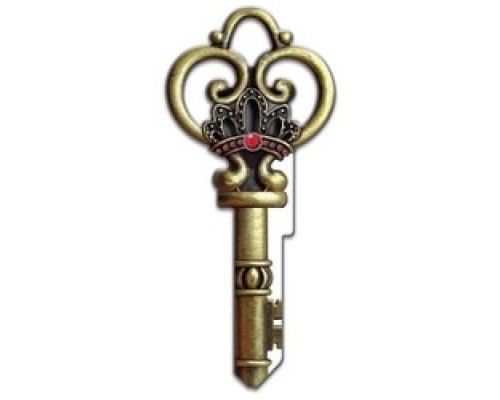 LUCKY LINE PRODUCTS INC  B146K               House Key, Kwikset, Skeleton, Brass, Enamel Coating, 1 each per Card