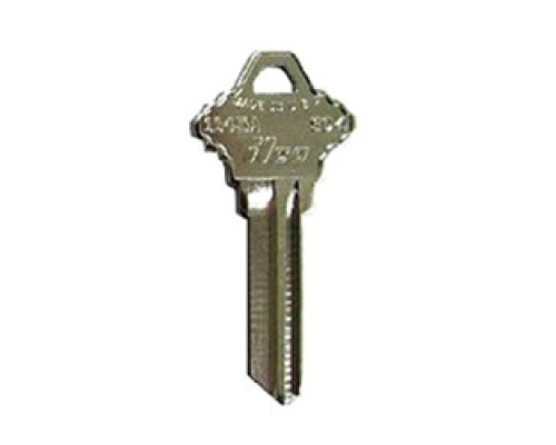 KABA ILCO CORP  SC4-NP NP A34  IAE00002502              Cylinder Lock Key Blank, Brass, Nickel Plated, 34 Price Group, For Schlage