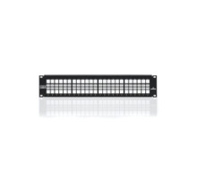 LEVITON  4S255-S48               Shielded QuickPort Patch Panel, 48-Port, 2RU, Includes Cable Management Bar