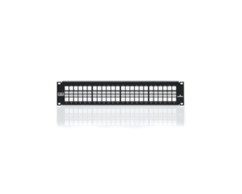 LEVITON  4S255-S48               Shielded QuickPort Patch Panel, 48-Port, 2RU, Includes Cable Management Bar